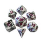 Set of 7 acrylic dice 16mm